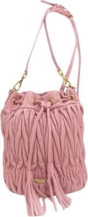 Miu Miu Pre-owned Bucket Bags, female, Pink, Size: ONE SIZE Pre-owned Baguette Shoulder Bag