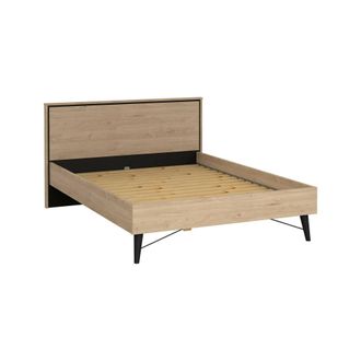 Dmora Dmora - Cama Plaza Y Media Dalee, Sommier Para Dormitorio, Estructura De Cama, Estructura Del Sostenedor Del Colch&oacute;n, 206x153 H91 Cm, Roble Claro