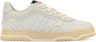 Gucci White Leather Re-web Sneakers