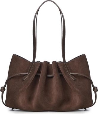 Yuzefi Scallop Shoulder Bag - Dames - Schoudertassen - Bruin - ONE Size - Leer - Tassen
