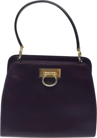 Celine Gancini Purple Leather Handbag (Pre-Owned)