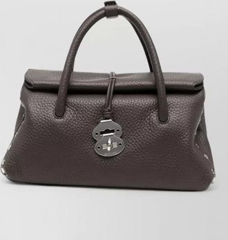 Zanellato leather studded shoulder bag