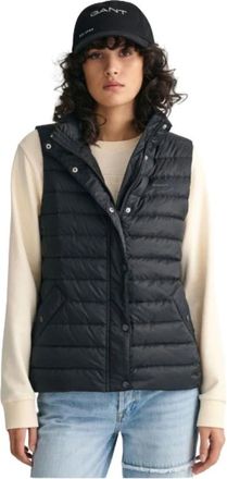GANT Gewatteerd Mouwloos Jack - Dames - Bodywarmers - Zwart - XL - Polyester - Jassen