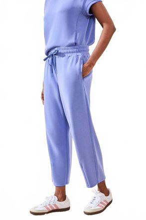Tribal Soft Modal Barrel-Leg Elastic Waist Joggers In Baja Blue