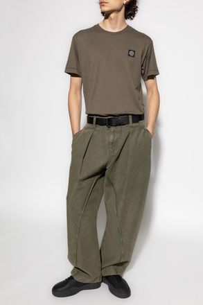 Stone Island T-shirt With Logo, Mens, Green