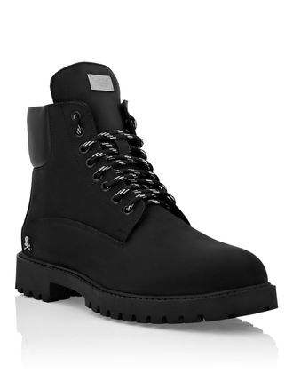 Philipp Plein Nabuk Low Flat Boots