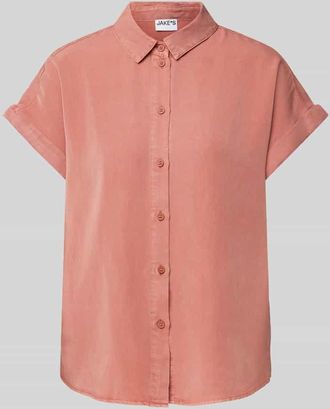 Jake*s Casual Regular Fit Hemdbluse mit Knopfleiste in Terra, Größe 46