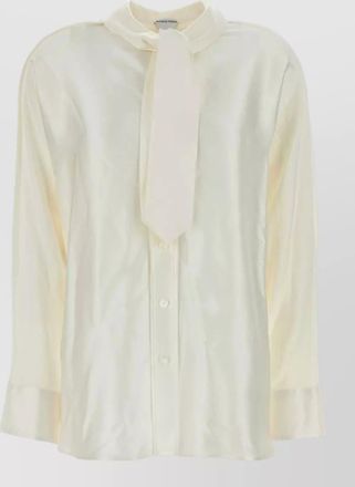 Bottega Veneta silk shirt tie neck long sleeves