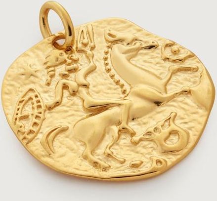 Gold Goddess Coin Pendant
