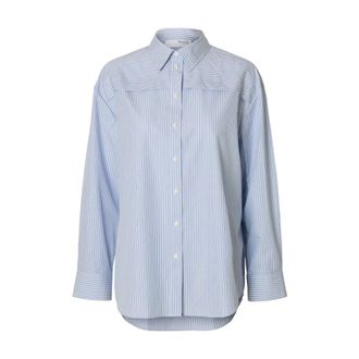 Selected Dames, Blouses & Shirts, Blauw, Maat: M