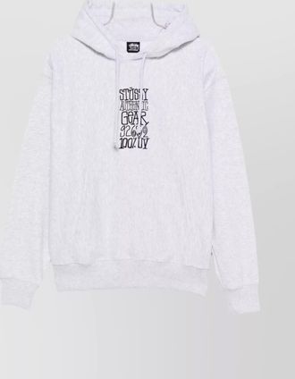 St&uuml;ssy casual hoodie with drawstring and pocket