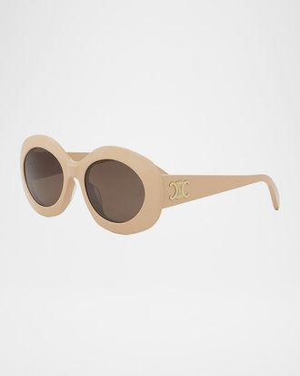 Celine Triomphe Round Acetate Sunglasses