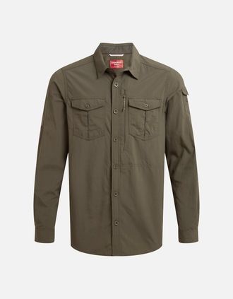 Craghoppers Mens Craghoppers Mens Adventure III Nosilife Long-Sleeved Shirt - Green - Size: 42/Regular