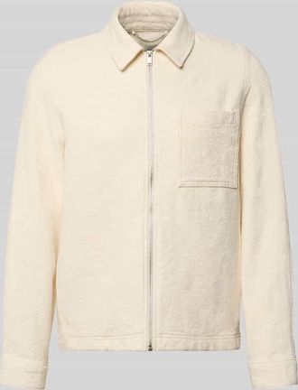 Drykorn Drykorn Jacke mit Rei&szlig;verschluss und Brusttasche in Ecru, Gr&ouml;&szlig;e XXL