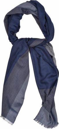 Brunello Cucinelli MenS Navy Two-Tone Cashmere Scarf, One Size