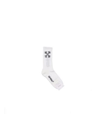 Off-white Arrow Scribble Mid Socks White - Black