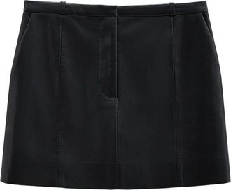 Anine Bing Benedict Mini Skirt - Black Recycled Leather