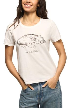 Lucky Brand Too Cozy To Care Crewneck T-Shirt in Bright White at Nordstrom, Size Large