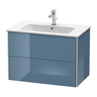 Duravit Duravit Xsquare Mueble De Pared 81.0 X 47.8 Cm, 2 Cajones, Para Lavabo Me De Starck 233683, Color (frente/cuerpo): Laca De Alto Brillo Stone Blue - Xs