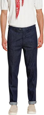 Mason's Boston Chino Pants - Heren - Slim Fit Jeans - Blauw - XS - Katoen - Jeans