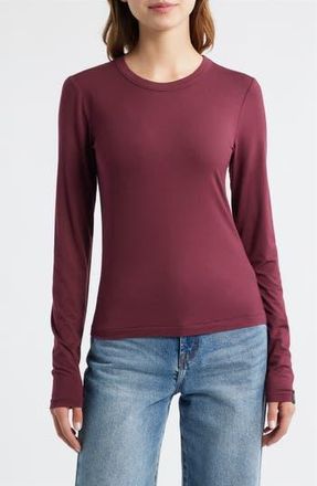Rag & Bone Luca Long Sleeve Jersey T-Shirt in Wine at Nordstrom Rack, Size Xx-Small