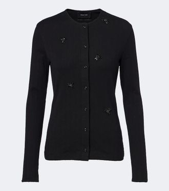 Simone Rocha Cardigan in cotone pointelle