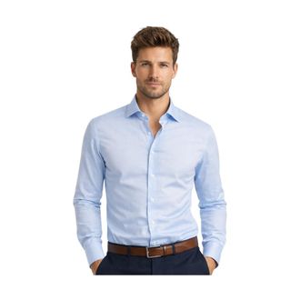 Bagutta Formal Shirts, male, Blue, Size: 5XL Walter Slim-fit Shirt
