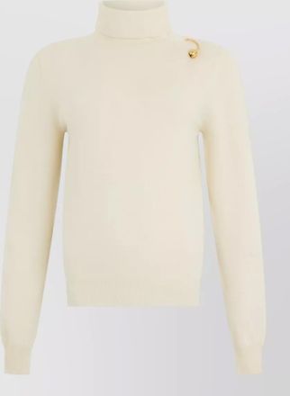 Alberta Ferretti cashmere silk virgin wool slim-fit high-neck sweater