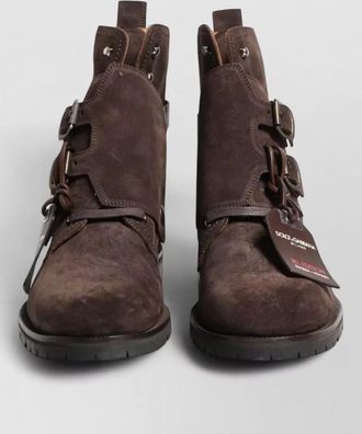 Dolce & Gabbana suede leather ankle boots