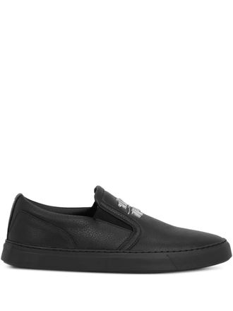 Philipp Plein Sneakers senza lacci goffrate - Nero