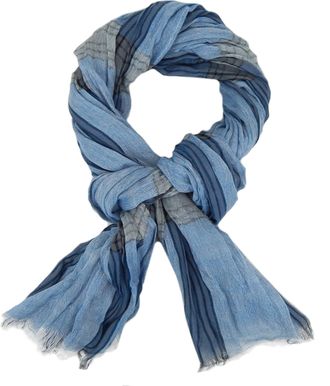 Ella Jonte Lightweight Mens Scarf Grey Black or Blue Viscose Scarf for Men, blue, One Size