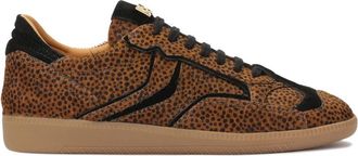Kazar Leren sneakers met natuurlijke borstelharen - Dames - Sneakers - Bruin - 36 EU - Su&egrave;de - Schoenen