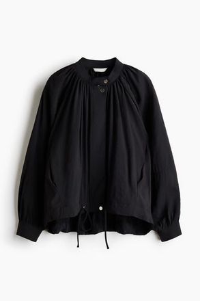 H&M Balloon-sleeved Modal Jacket in Black at Nordstrom, Size X-Small