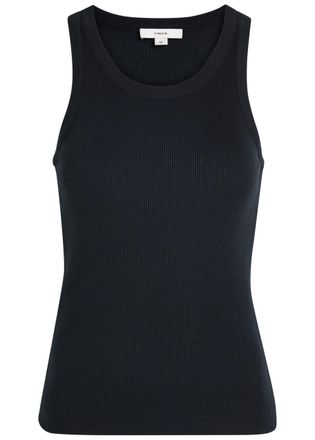 Vince Ribbed Stretch-jersey Tank - Black - S (UK8-10 / S)