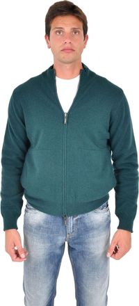Drumohr Mens Reversible Cashmere Jacket Green