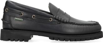 Sebago Mens Loafers Acadia Black Leather Total