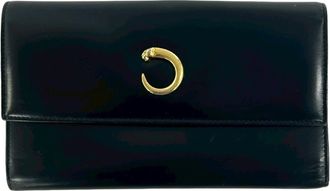 Cartier Black Leather Coin Purse/Coin Case (Pre-Owned)
