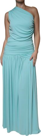 Christian Pellizzari Jersey Long Drape One Shoulder Womens Dress (Pre-Owned)