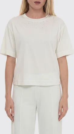 Emporio Armani T-shirt in misto viscosa con strass
