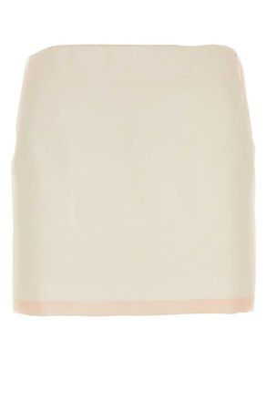 Sportmax Light Pink Double-layer Silk Miniskirt