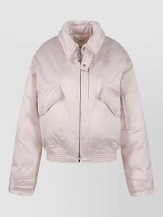 Victoria Beckham cotton satin padded bomber jacket