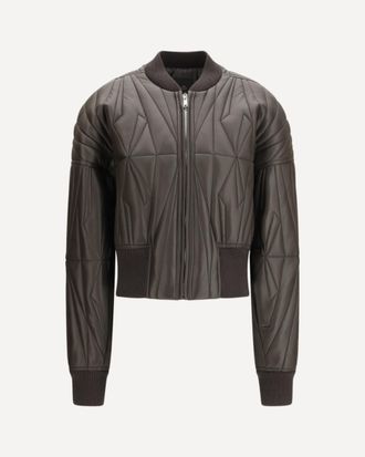 Rick Owens Geocamo leather Jacket Moncler + Rick Owens Female 1