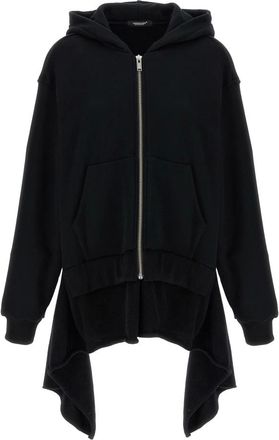 Undercover Hoodies & sweatvesten, Dames, Zwart, M, Katoen, Two-Material Hoodie