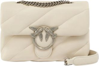 Pinko Pinko, Dames, Tassen, Beige, Maat: ONE Size Katoen