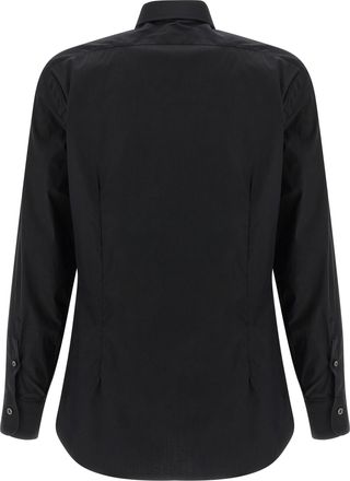 Barba Stretch Cotton Shirt - Black
