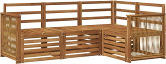 vidaXL Conjunto De Sof&aacute;s De Exterior 4 Uds. Poli&eacute;ster Vidaxl