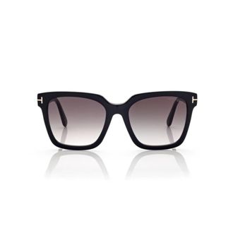 Tom Ford Black Acetate Square Grey Gradient Womens Sunglasses FT0952 01B 55