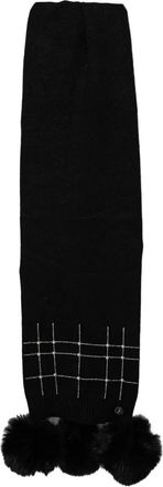 Joseph Ribkoff Sciarpa con pompon e perle sintetiche - Nero