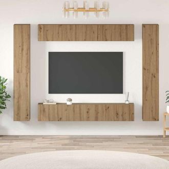 vidaXL Vidaxl - Conjunto De Mueble De Tv 10 Pcs Roble Artisan 30.5 X 30 X 90 Cm