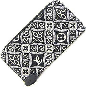 Louis Vuitton Gris Jacquard Chain/Shoulder Wallet (Pre-Owned)